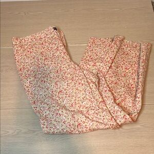 Ann Taylor pink and Cream Cropped Pants size 4